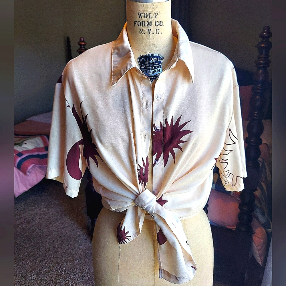 Boho Cream Button Down